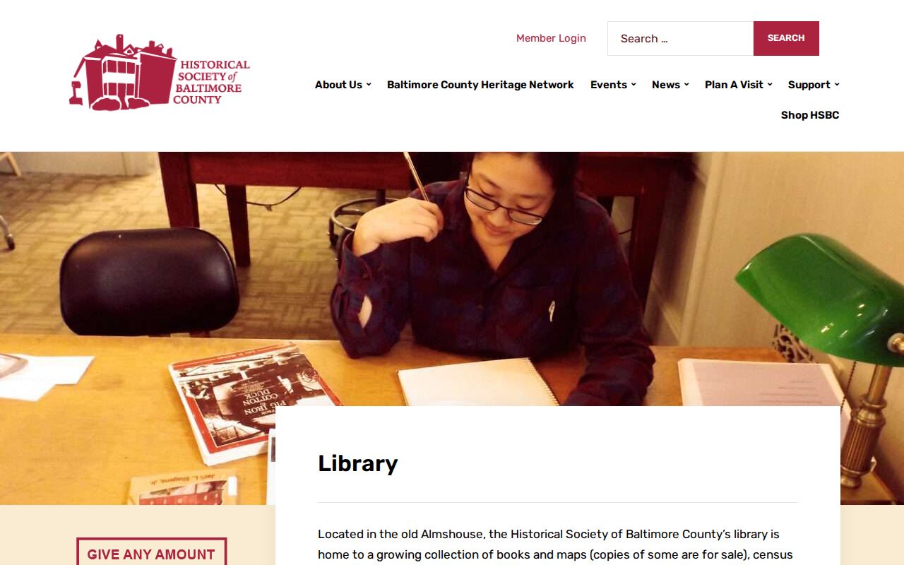 Baltimore County historical people directories research library